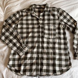 Zara forest green plaid flannel